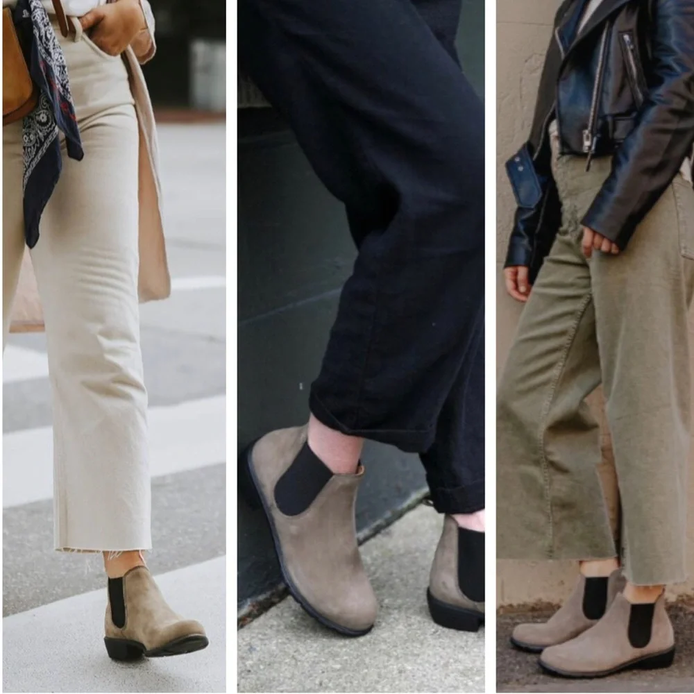 Blundstone 1974 Ankle Suede Leather Stone Nubuck Heeled Chelsea Boots US 7 - Picture 2 of 16